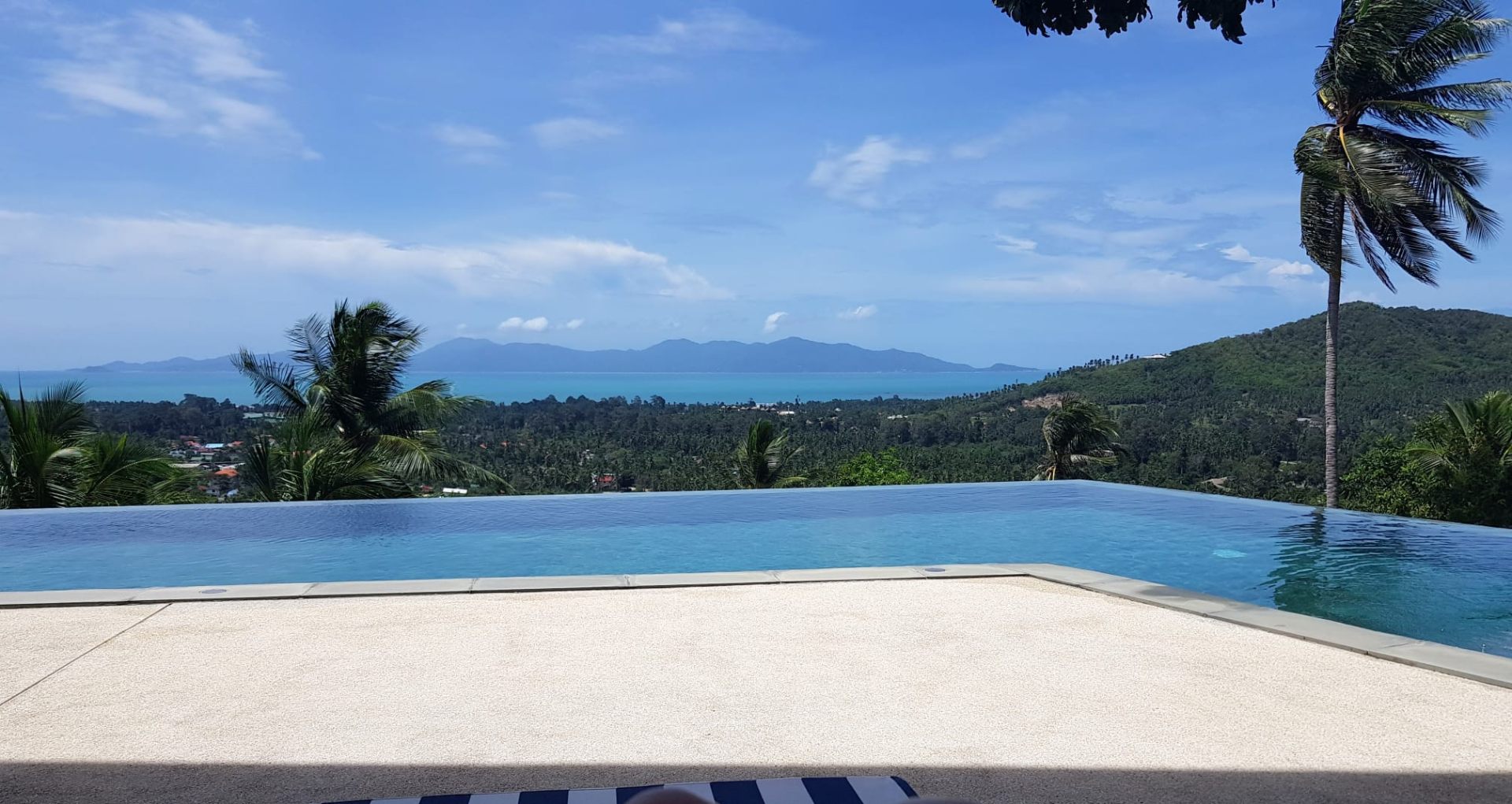 Infinity pool overlooking the Gulf of Thailand toward Koh Phangan